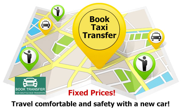 Map with pins for a private taxi transfer from Bulgaria to Brasov with Book Transfer